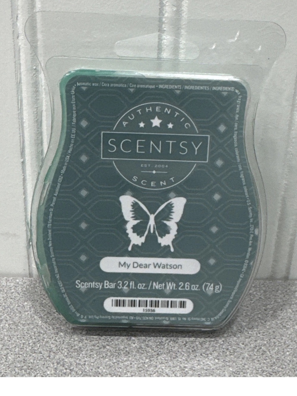 Scentsy My Dear Watson Wax Bar - Teal Green